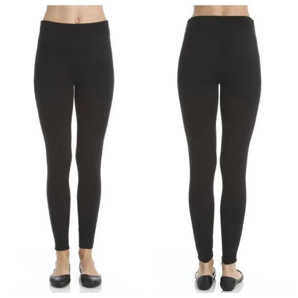 Assets by SPANX Women's Ponte Structured Leggings Black Size L - Picture 1 of 10